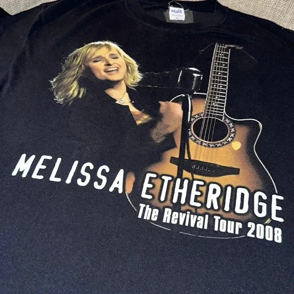 2008 Melissa Etheridge Revival Tour concert t-shirt black short sleeve XL anvil - Picture 2 of 5
